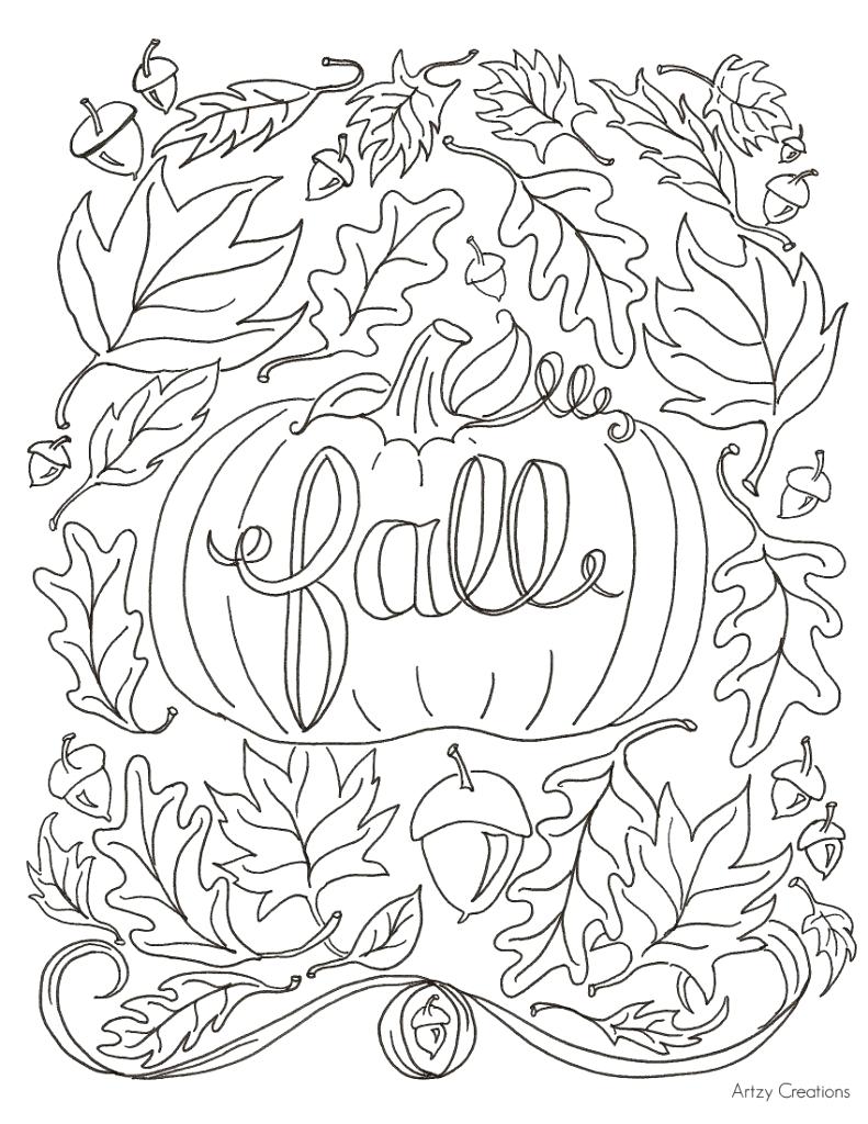 791x1024 Coloring Interesting Autumn Pages Free Printable Fall On Free Fall