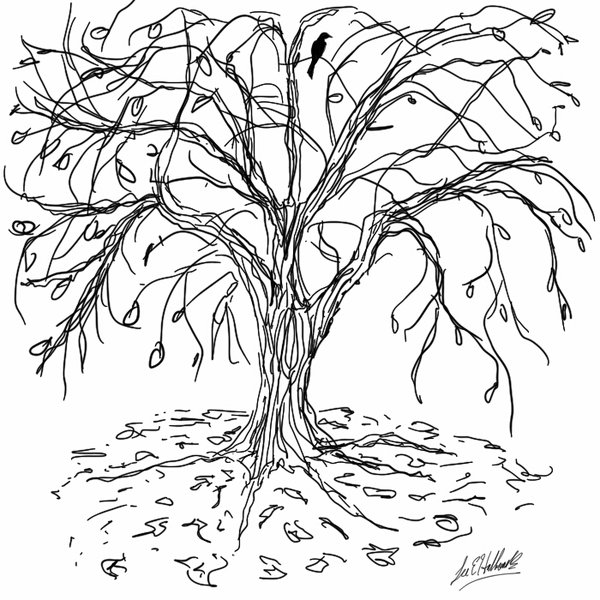 600x600 Fall Tree By Halbrookartandmore