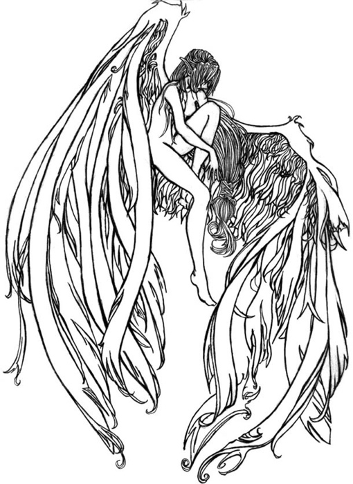 Fallen Angel Drawing at GetDrawings | Free download