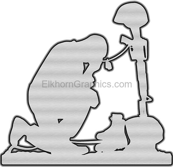 600x577 Fallen Soldier Metal Art