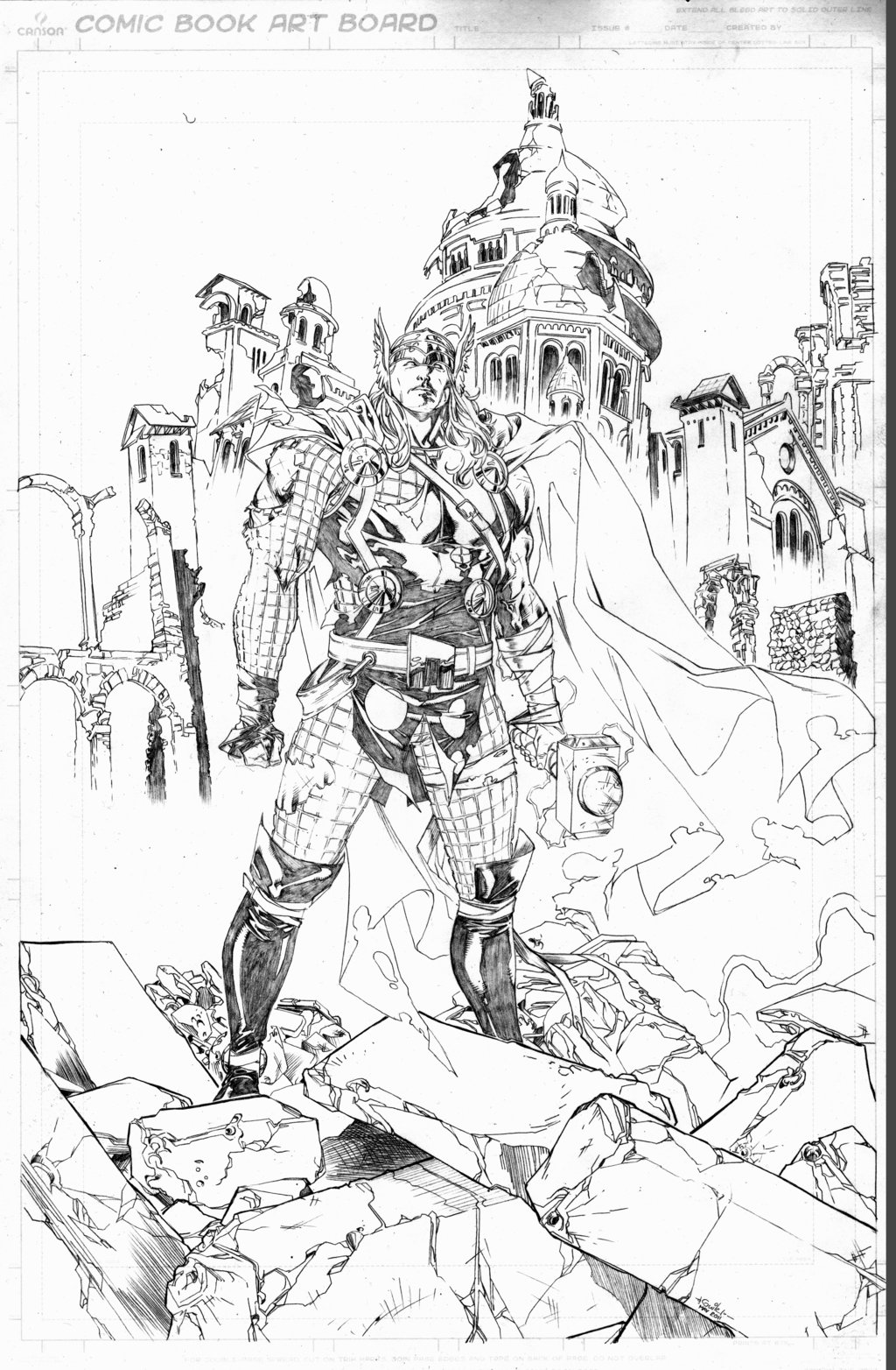 1024x1564 Thor In Fallen Asgard By Spiderguile