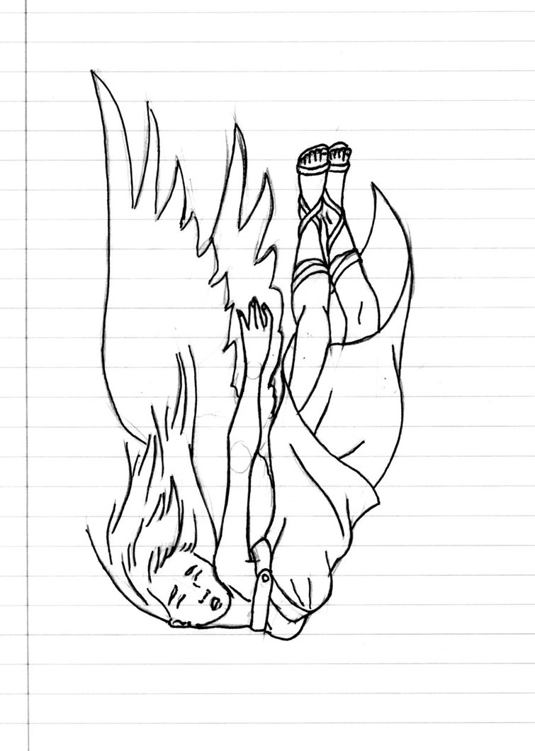 755x1059 Falling Angel By Fovena