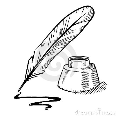 400x400 Feather Drawing