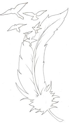 236x421 Curved Small Black Feather