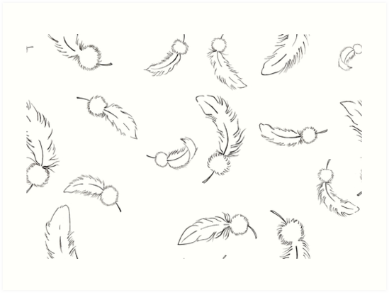 549x413 Falling Feathers White Art Prints By Adrienneorpheus Redbubble