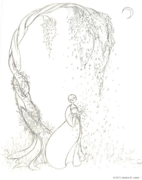 474x600 Falling Stars Wip Sketch Jessica M. Lopez