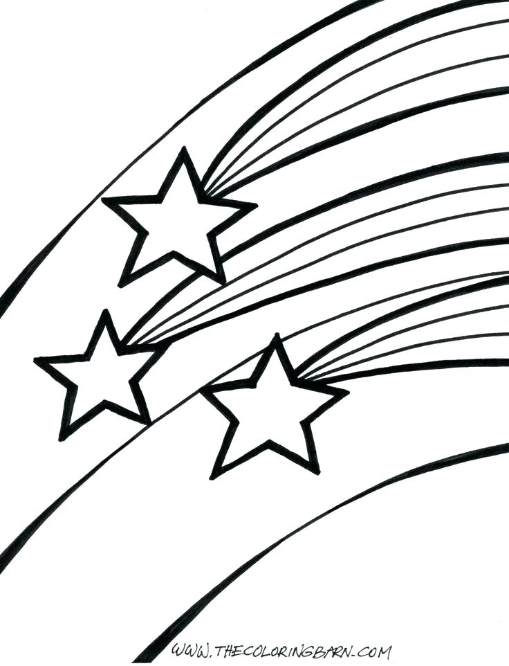736x962 Shooting Star Coloring Page