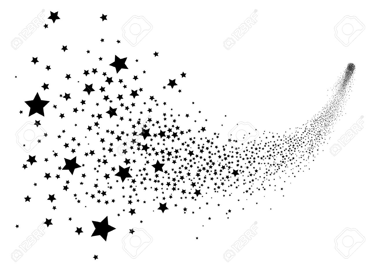 1300x934 Abstract Falling Star Vector