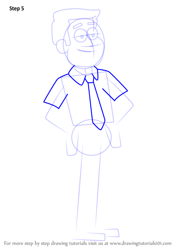 598x844 Learn How To Draw Tad Strange From Gravity Falls (Gravity Falls