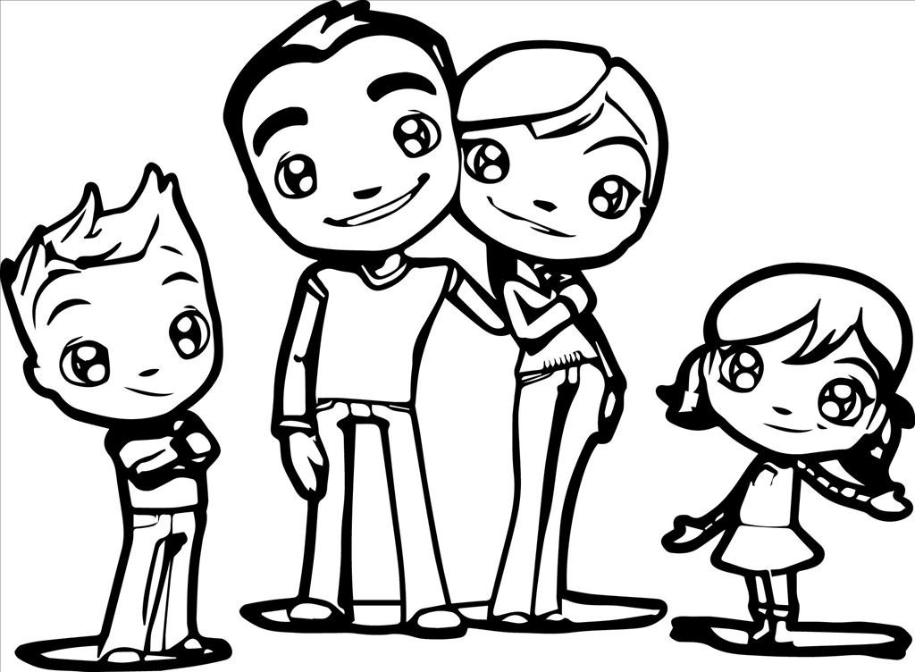 1024x752 Ideal Coloring Pages Of Families Imagine Unknown Resolutions