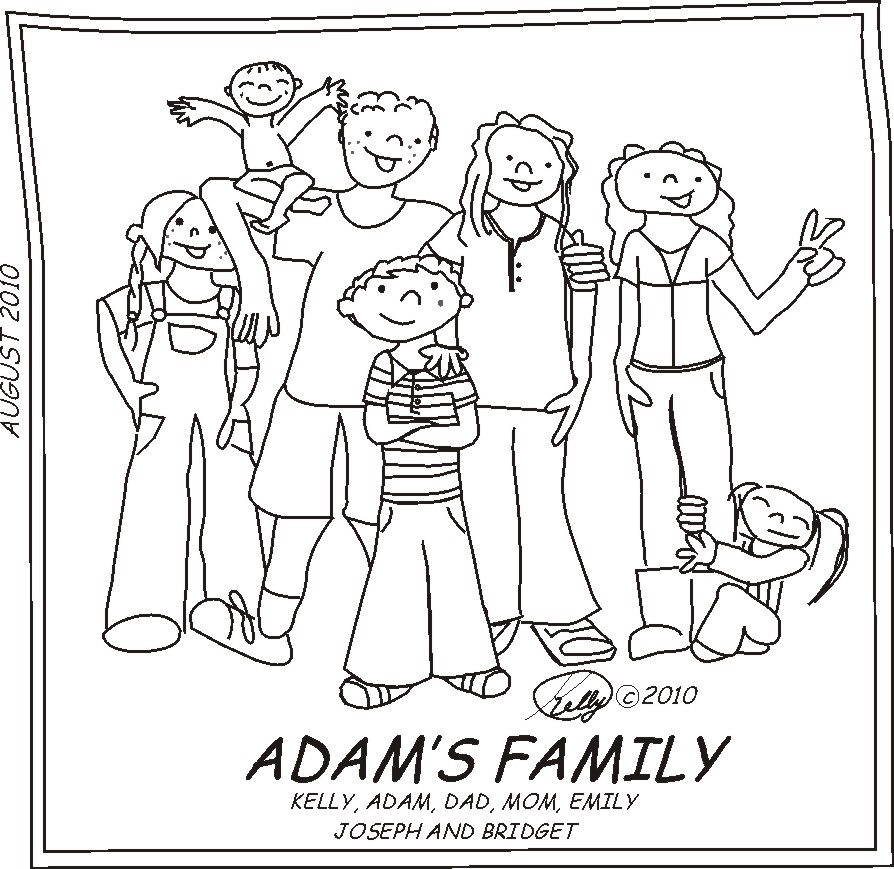 894x869 Our Family In Cartoon