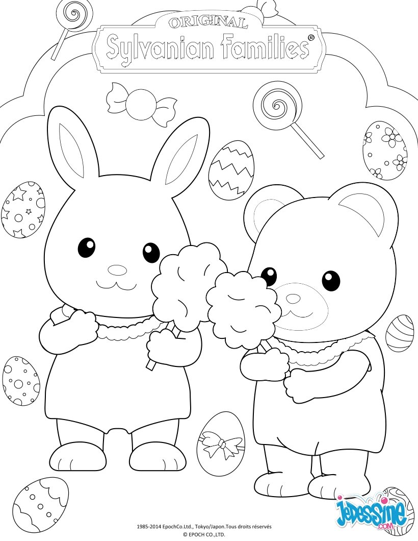 820x1060 The Sylvanian Families Celebrate Easter Coloring Pages