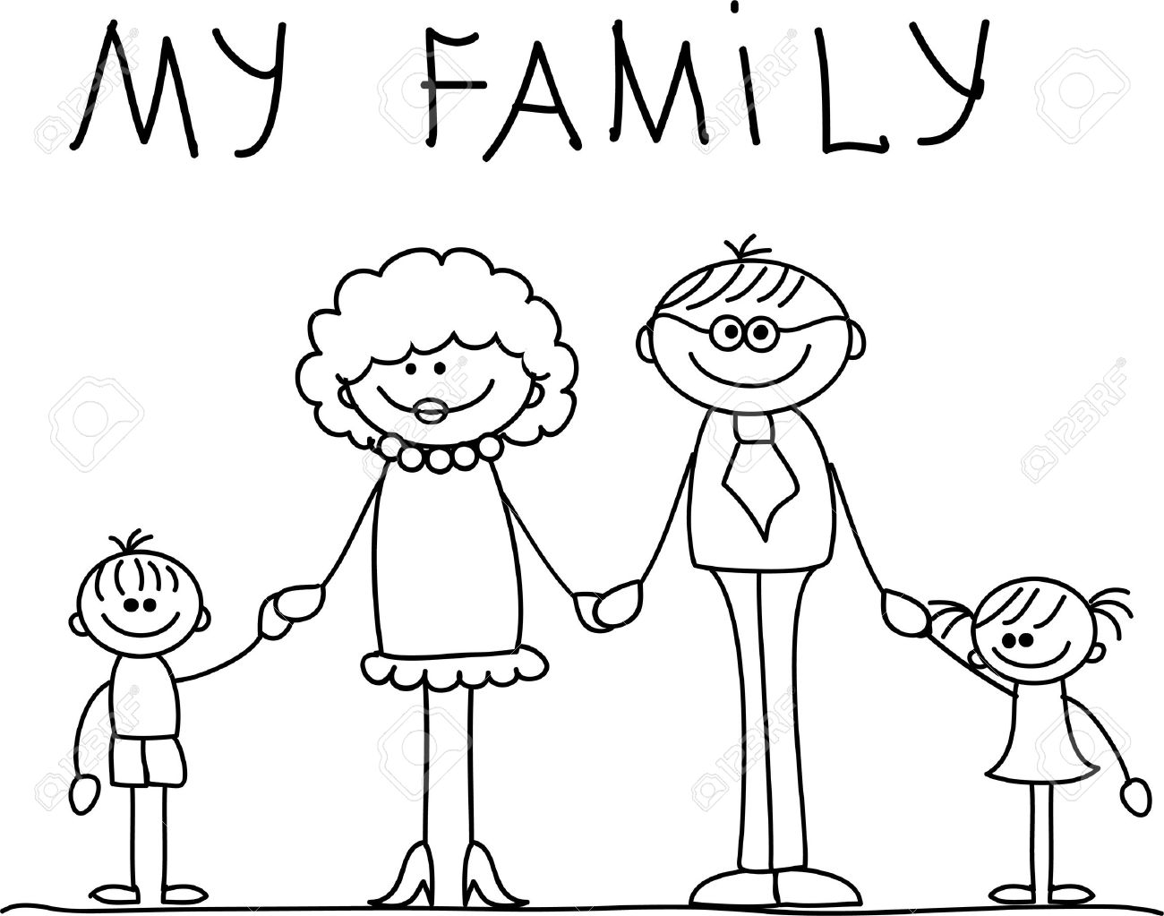 1300x1023 Happy Family Holding Hands And Smiling Royalty Free Cliparts