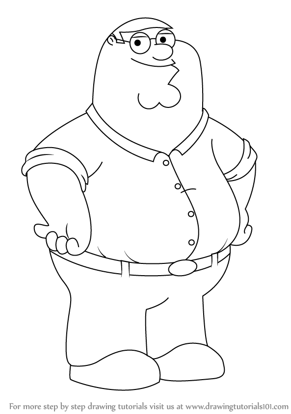 593x844 Learn How To Draw Peter Griffin From Family Guy (Family Guy) Step