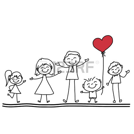 450x450 Hand Drawing Cartoon Character Happy Family Hayaller Hayaller