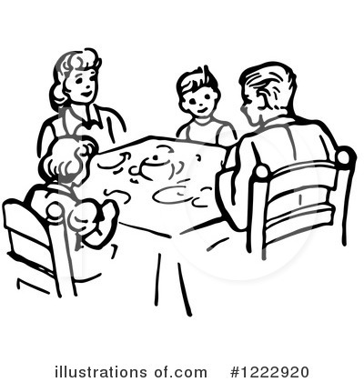 Family Dinner Drawing at GetDrawings | Free download