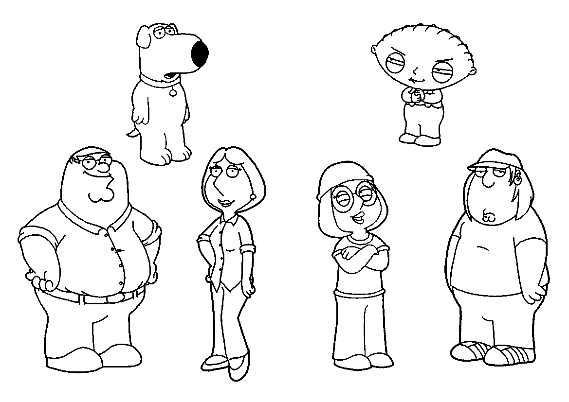 1169x827 Family Guy Coloring Pages