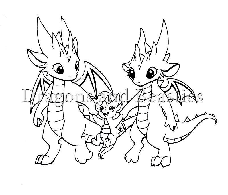800x682 Inktober Little Dragon Family By Dragonsandbeasties