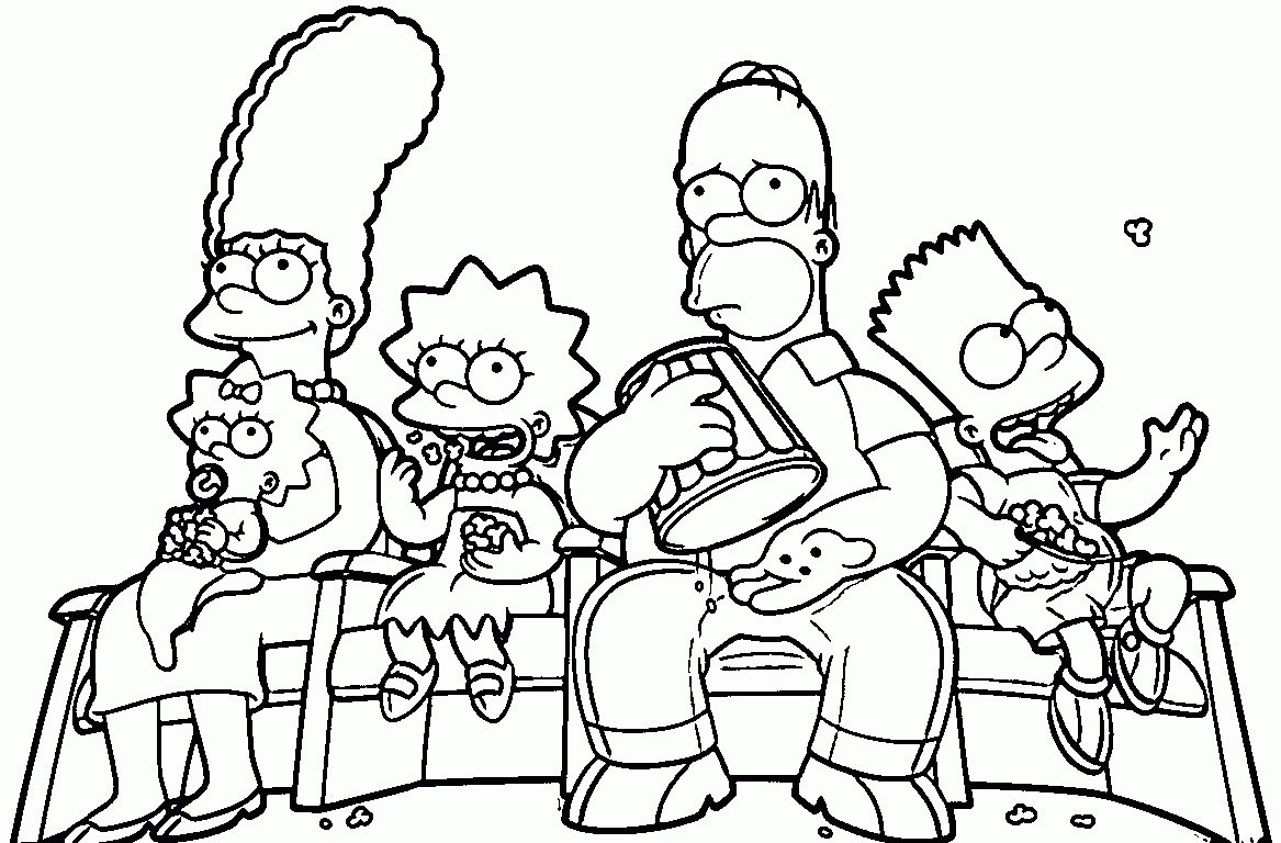 1167x768 Bart Lisa Simpson Coloring Pages Print Free For Toddler And Family