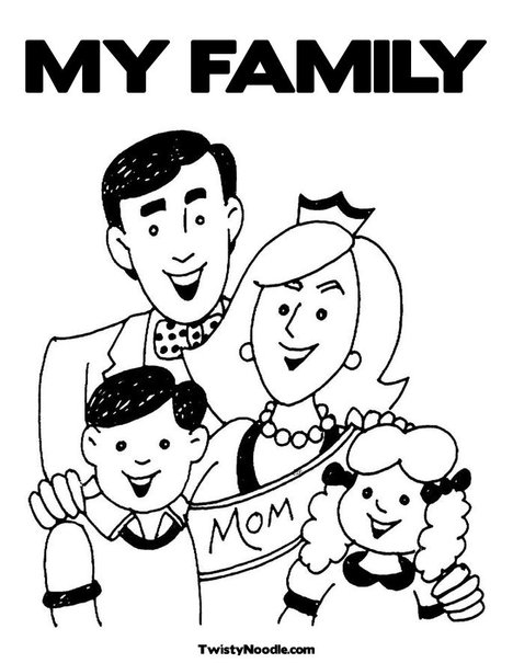 468x605 My Family Drawing Page
