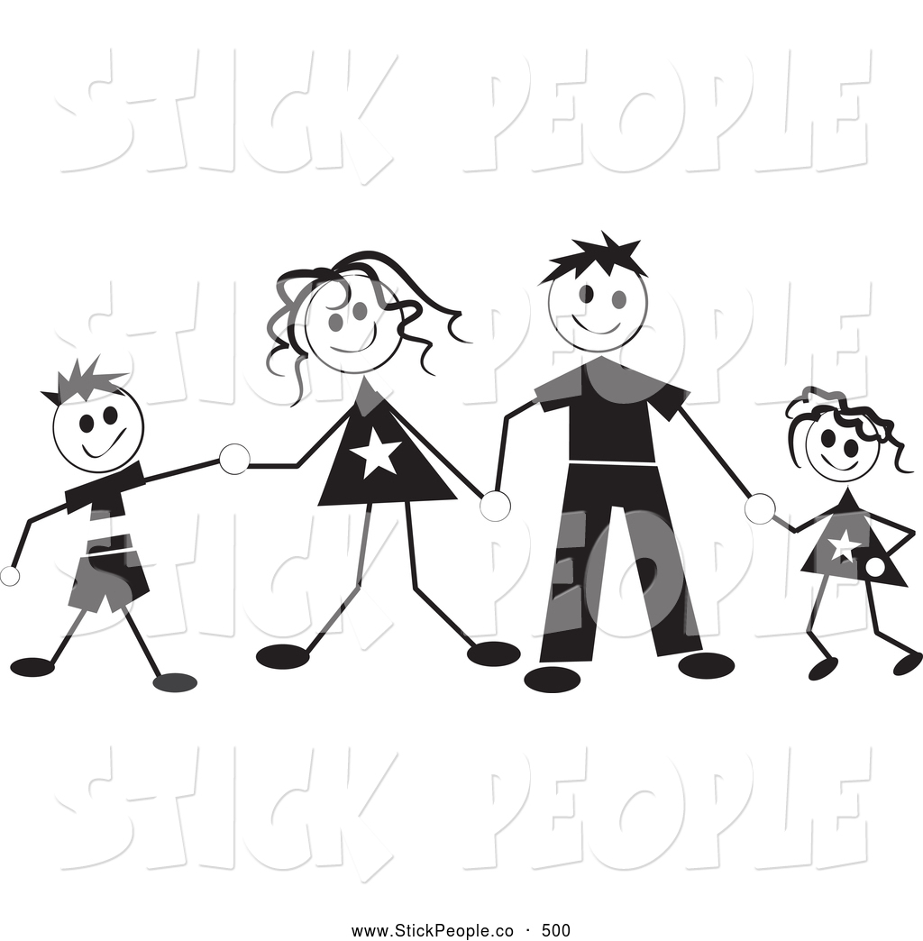 1024x1044 Vector Stick Family Clipart