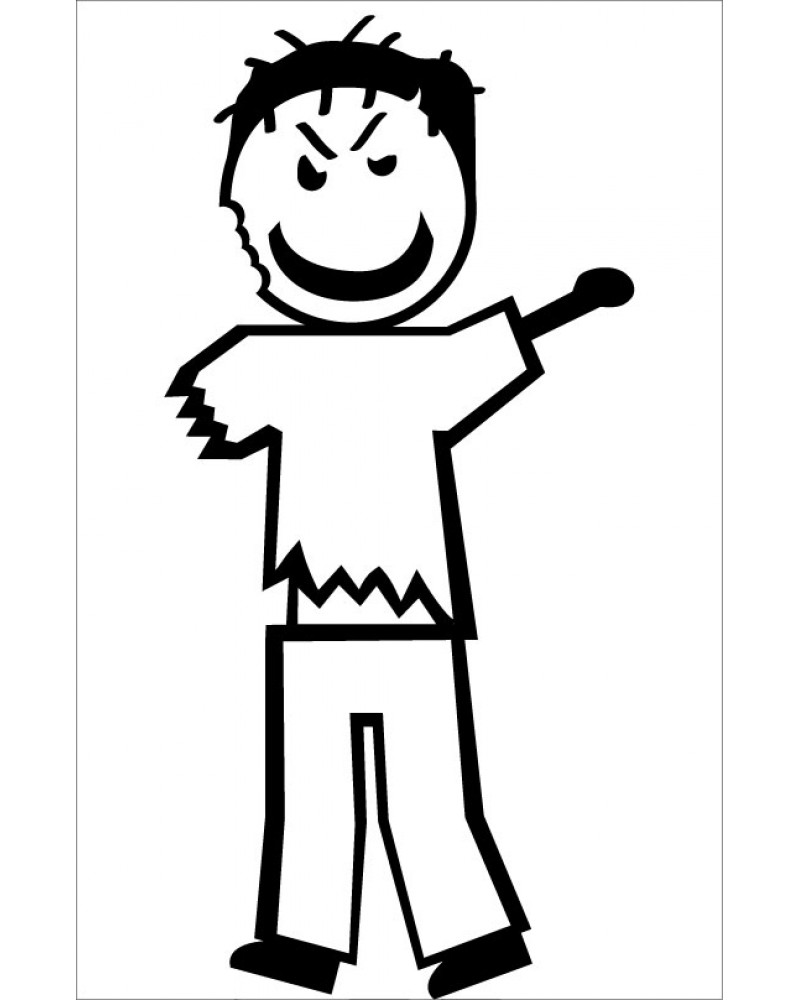 800x1000 Zombie Stick Figure Family