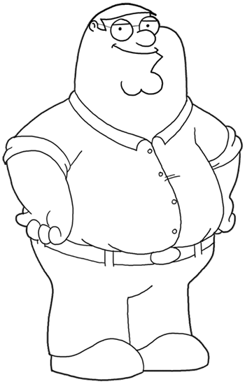 350x549 How To Draw Peter Griffin From Family Guy Step By Step Drawing