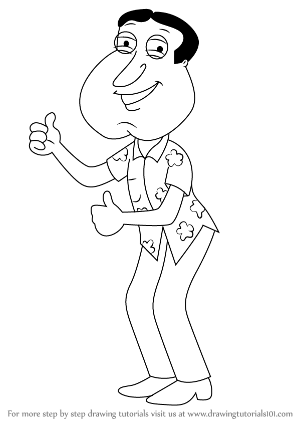 597x844 Learn How To Draw Glenn Quagmire From Family Guy (Family Guy) Step