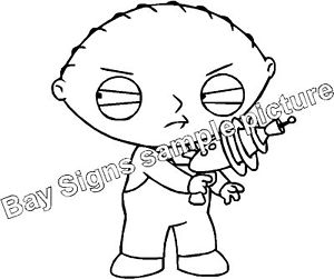 300x251 Stewie Griffin Family Guy Gloss Vinyl Car Sticker Auto Decal