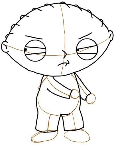400x509 Drawing Stewie From Family Guy With Toy Gun Lesson