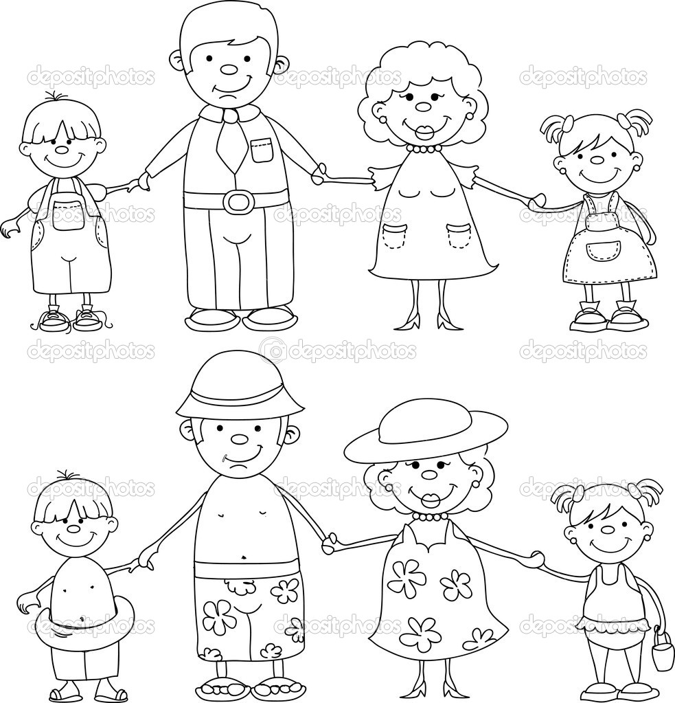 983x1023 Family Members Coloring Pages Maryell