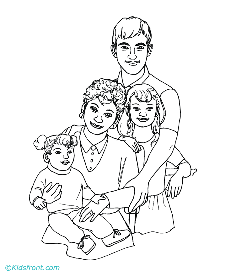 720x880 Family Coloring Pages For Kids Printable