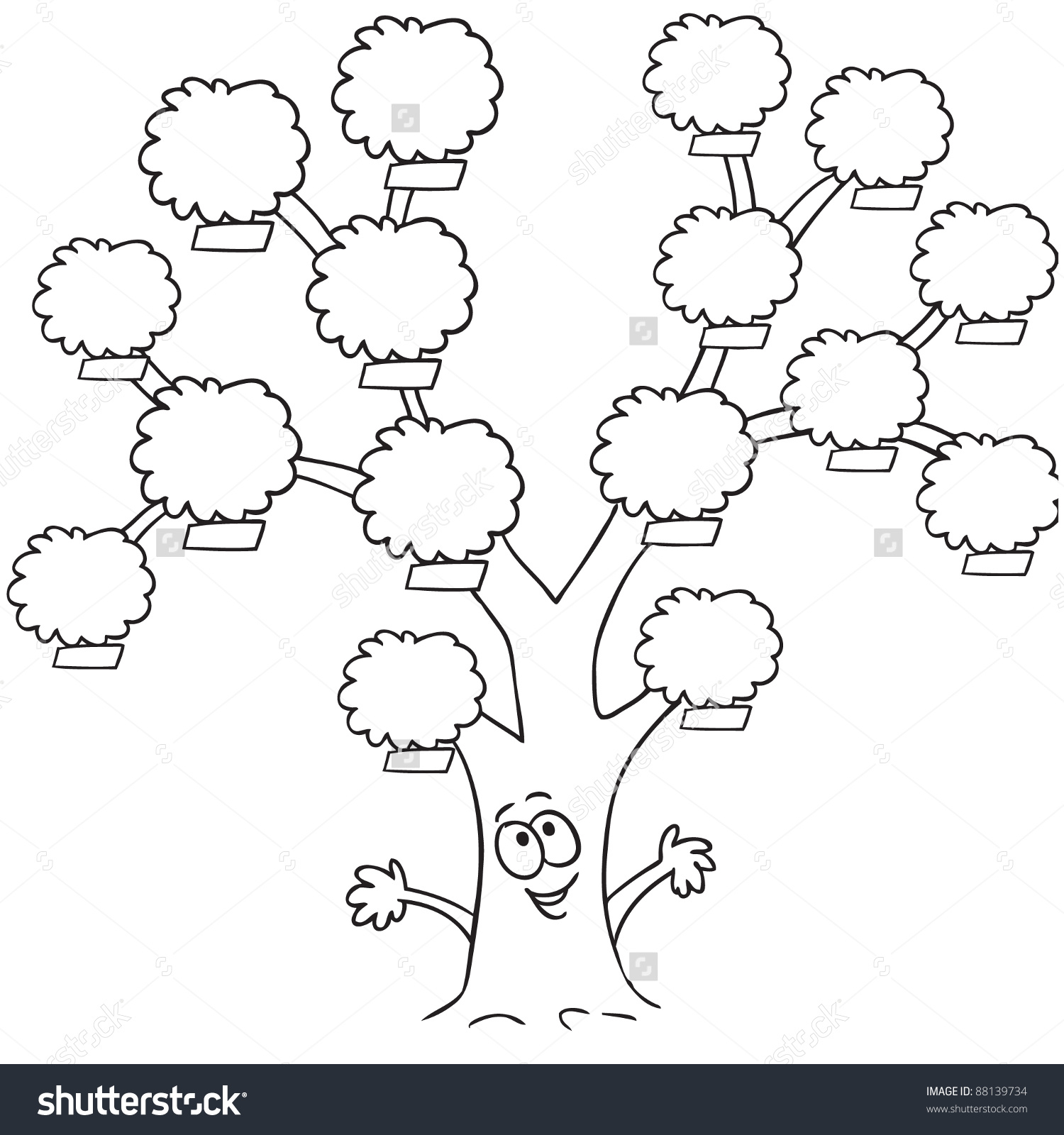 1500x1600 Simple Family Tree Drawing Line Art Drawing Funny Family Tree