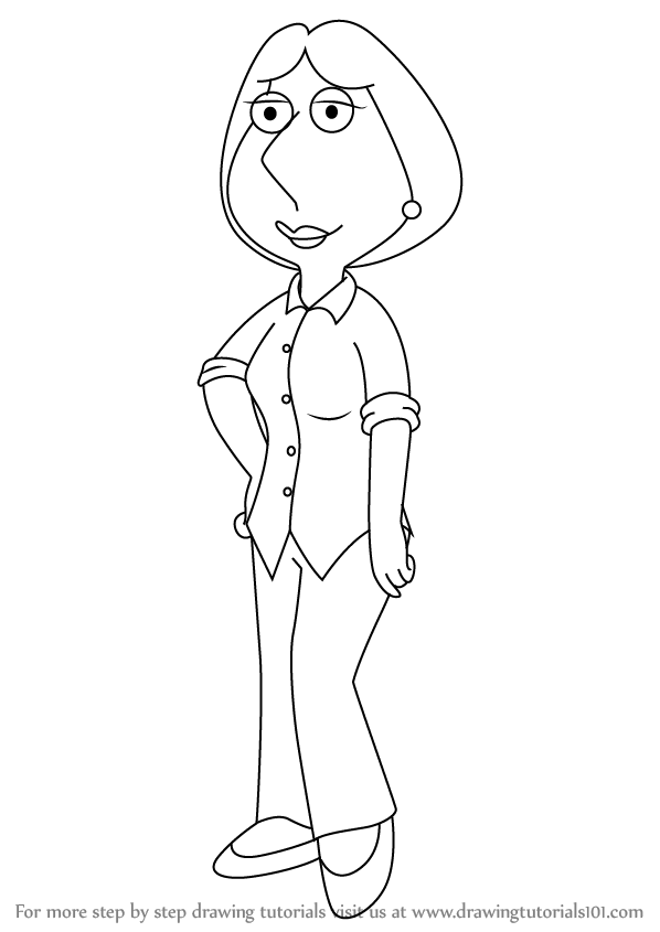 598x845 Learn How To Draw Lois Griffin From Family Guy (Family Guy) Step