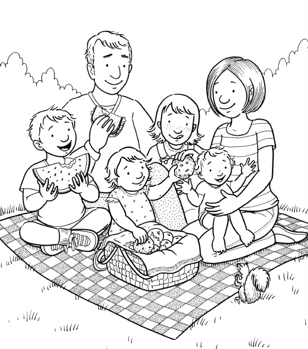 605x686 Mormon Share } Family Picnic Lds Primary, Lds Clipart