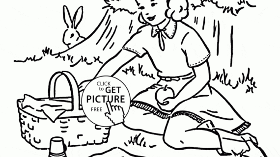 570x320 Picnic Drawing For Kids Childs Drawing Happy Family Picnic Under