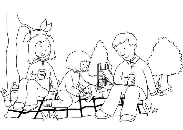 750x531 Coloring Page Picnic
