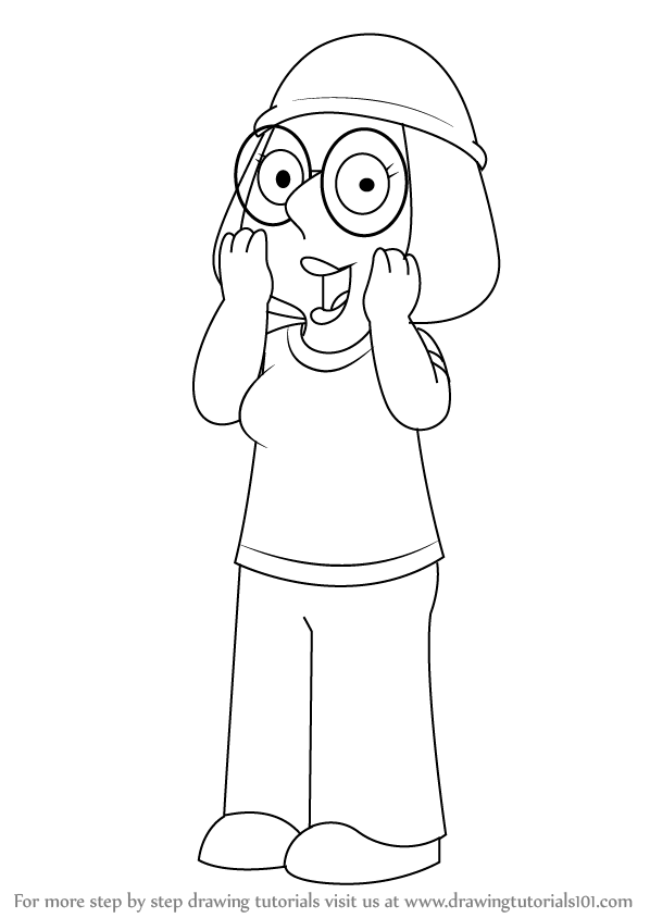 598x844 Learn How To Draw Meg Griffin From Family Guy (Family Guy) Step By