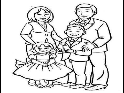 480x360 How To Draw A Happy Family