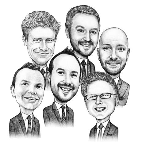 463x463 Custom Half Body Sketch Drawing Wedding Gift For Groomsmen