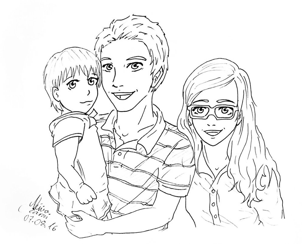 994x803 Family Portrait [Outlines] By Niviaczarni