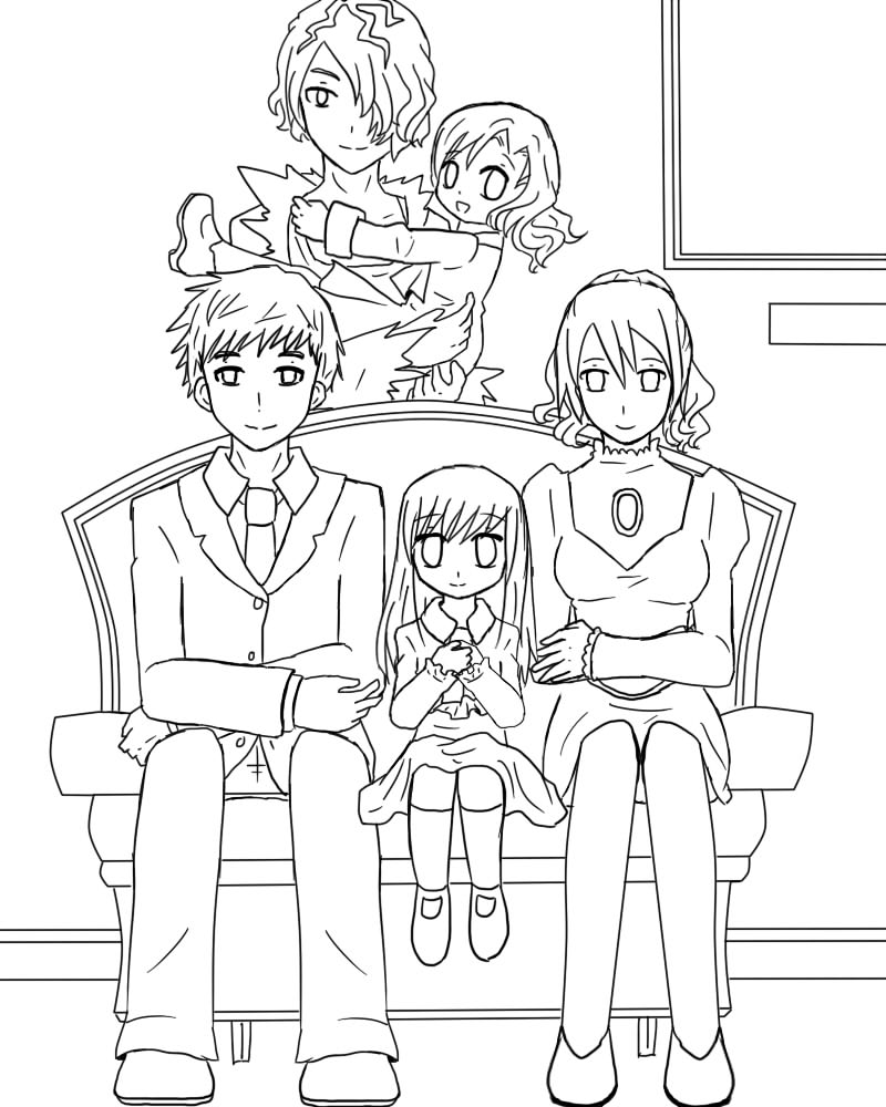 800x1000 A Big Family Portrait Line Art By Gredellelle