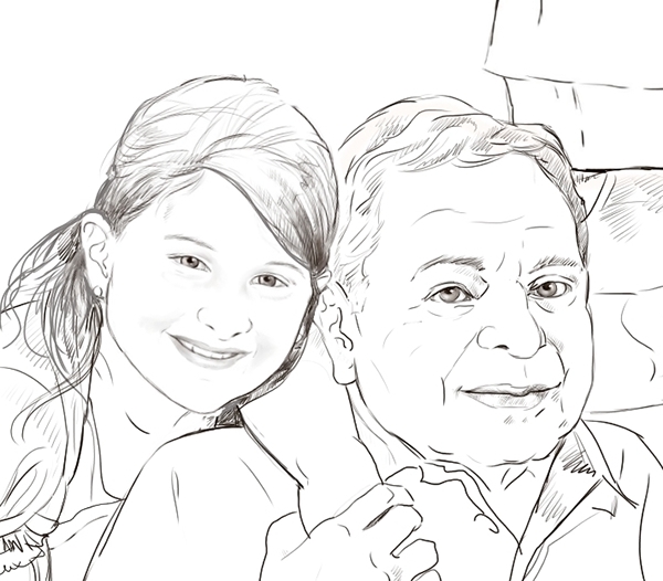 600x526 Family Portrait Line Drawing Compostion On Behance
