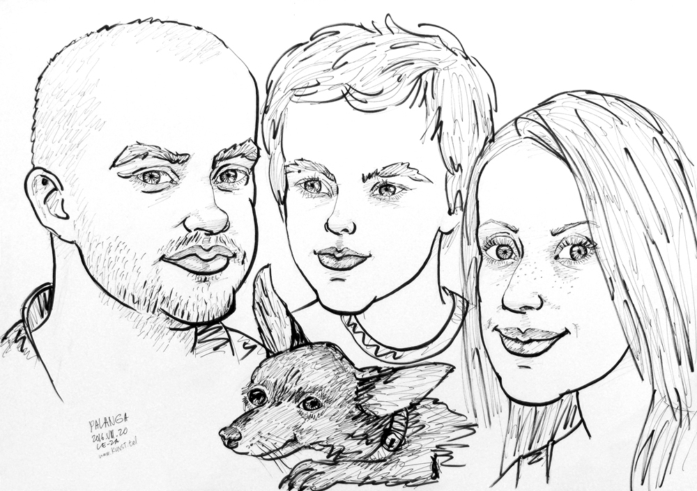 1000x705 Caricatures Of Dogs Portrait Artist