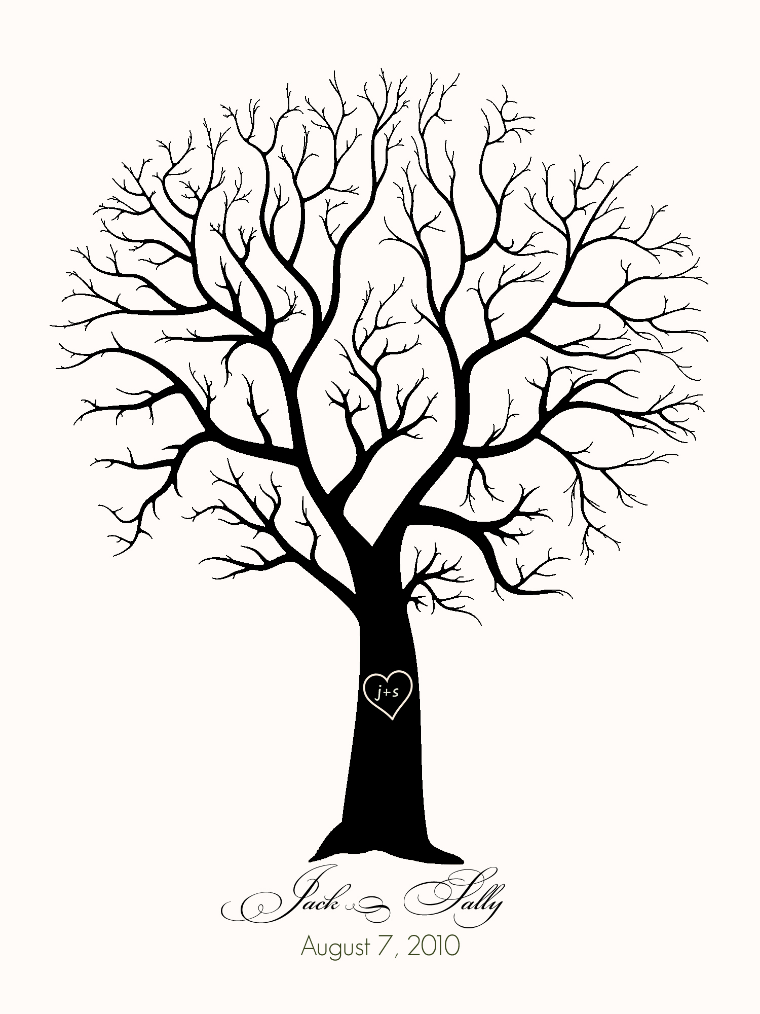 1500x2000 Family Tree Template No Leaves Tree Without Leaves Coloring Page