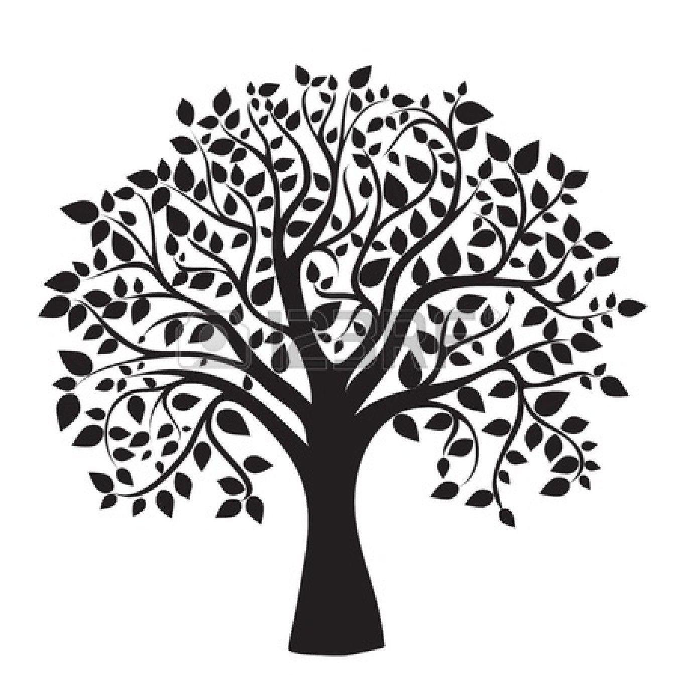 1350x1350 Clipart Trees Black And White Free Clipartdeck