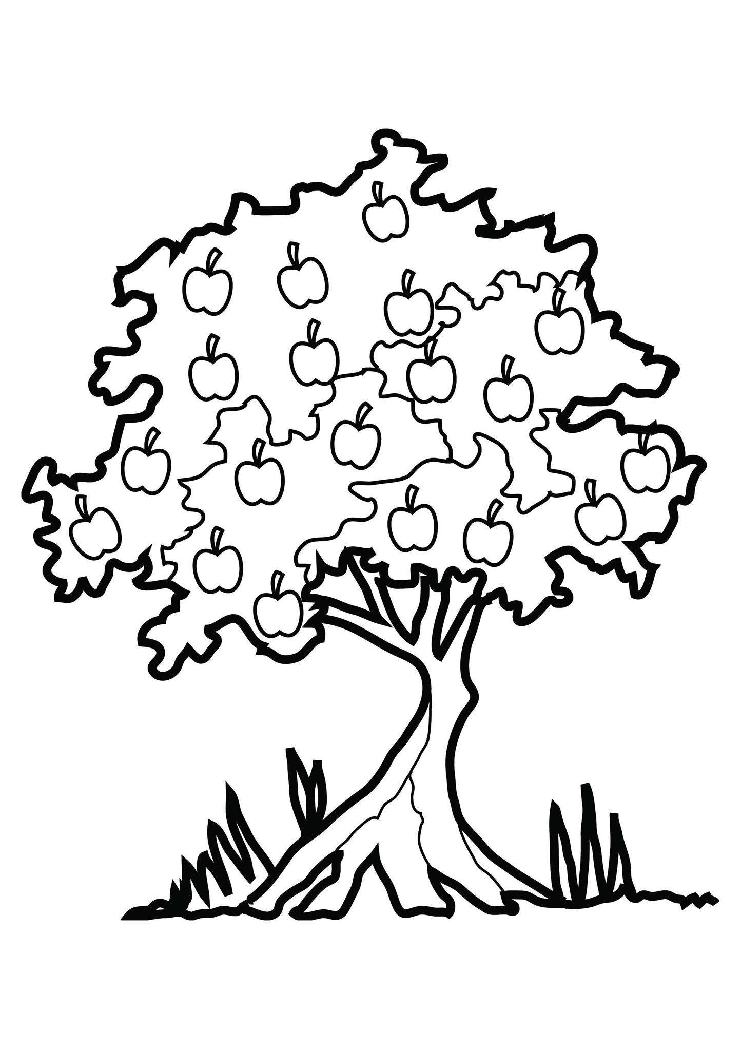 1444x2043 Adult ~ Great Tree Coloring Pages About Remodel Line Drawings