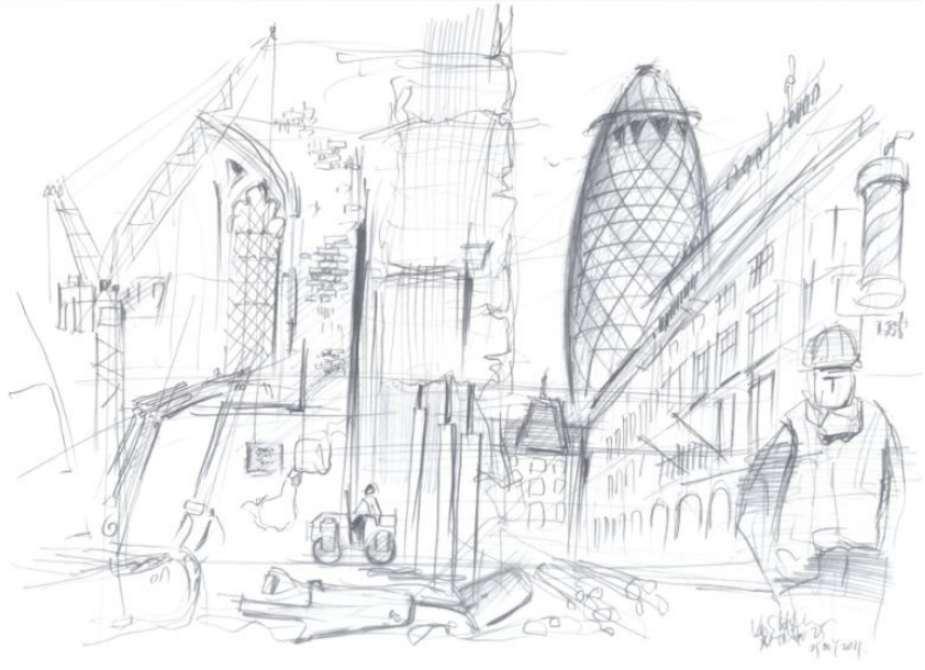 842x610 10 X 10 Famous Artists And Architects Draw The City Londonist