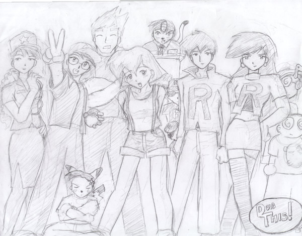 600x470 Character Drawings Of Famous People Pokemon People Drawings