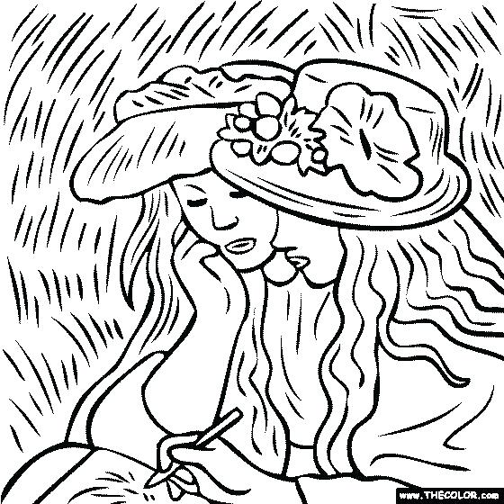 560x560 Artistic Coloring Books Coloring Pages Of Famous Paintings Young